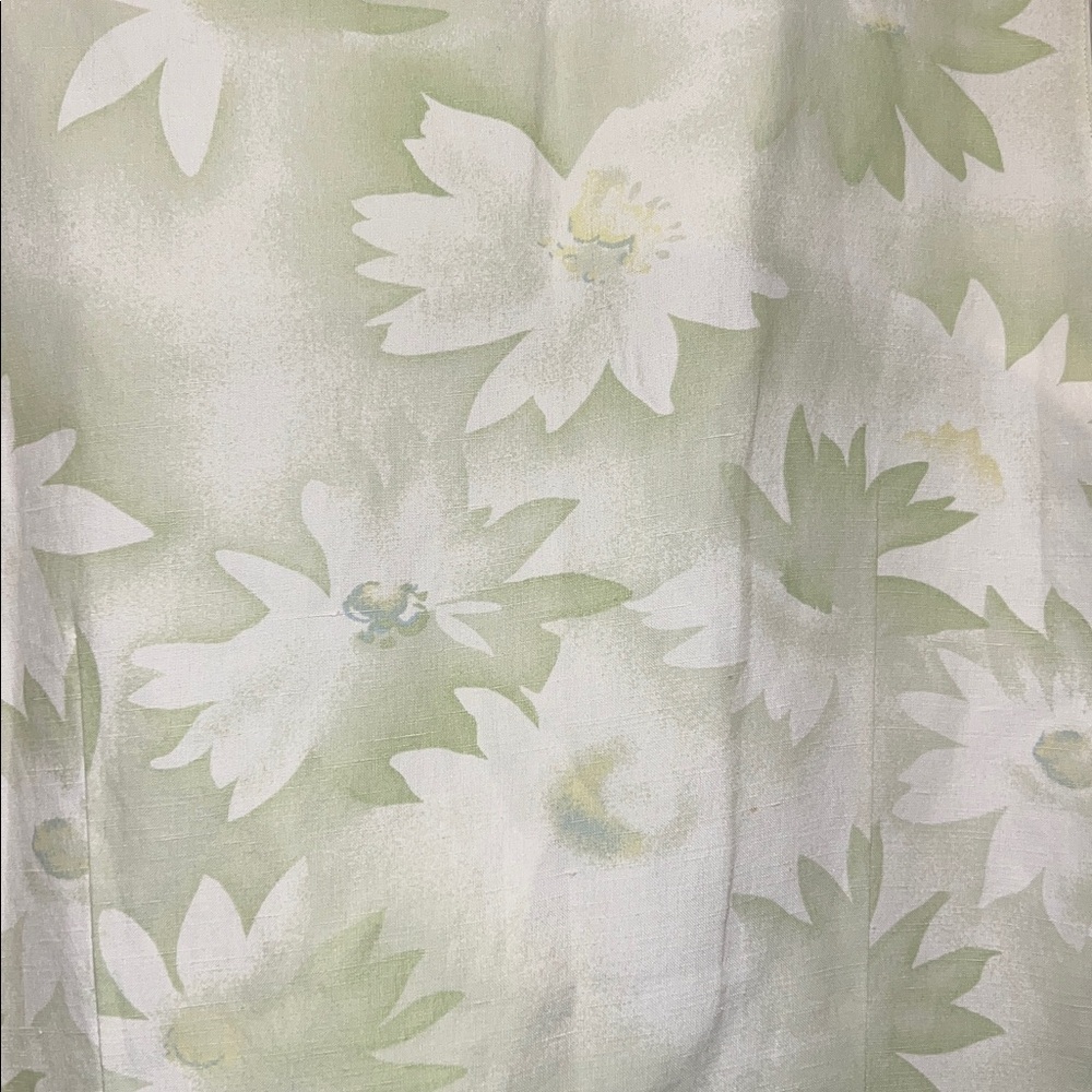 Valerie Stevens Light Green Floral Silk Tank Top Sz M - Picture 5 of 6